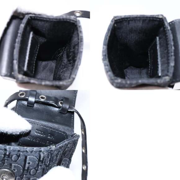 DIOR Trotter Canvas Shoulder Bag Black Silver - Picture 12 of 12